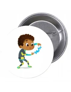 Przypinki Buttony Super Bohater Znaczki Badziki z Hasłem