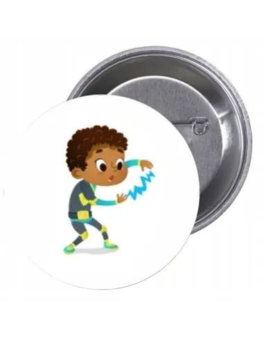 Przypinki Buttony Super Bohater Znaczki Badziki z Hasłem