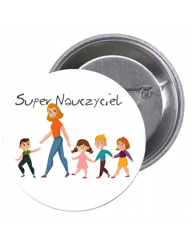 Przypinki Buttony Nauczyciel Znaczki Badziki Grafiką