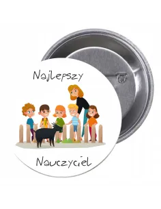 Przypinki Buttony Najlepszy Nauczyciel Znaczki Badziki