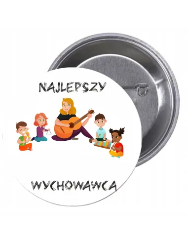 Przypinki Buttony Najlepszy Wychowawca Znaczki Badziki