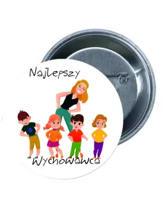 Przypinki Buttony – Najlepszy Wychowawca Znaczki Badziki