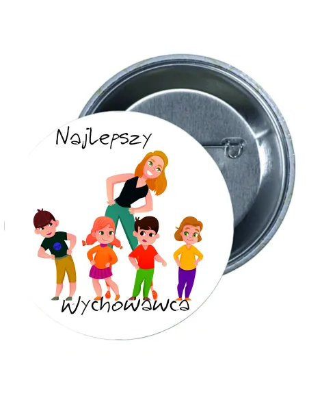 Przypinki Buttony – Najlepszy Wychowawca Znaczki Badziki