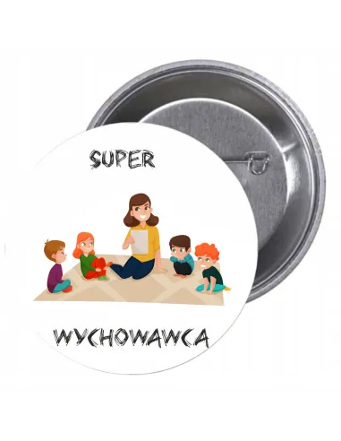 Przypinki Buttony Wychowawca Znaczki Badziki Grafiką