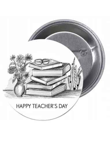Przypinki Buttony Happy Teacher's Day Znaczki Badziki