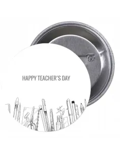Przypinki Buttony Happy Teacher Day Znaczki Badziki