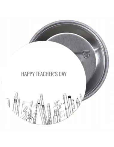 Przypinki Buttony Happy Teacher Day Znaczki Badziki