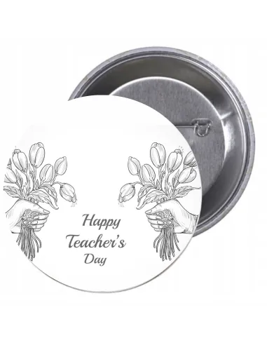 Przypinki Buttony Happy Teacher's Day Personalizowany