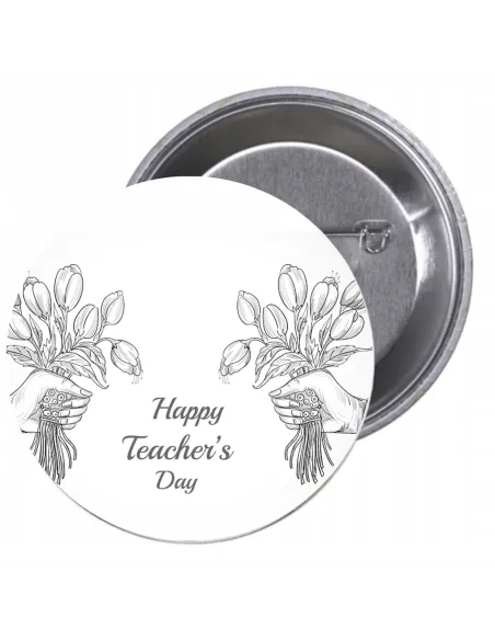 Przypinki Buttony Happy Teacher's Day Personalizowany