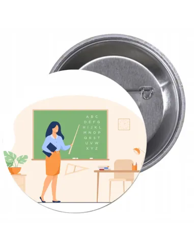 Przypinki Buttony Super Nauczyciel Znaczki Personalizowany