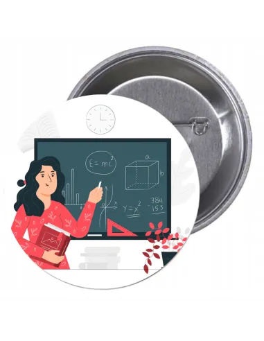 Przypinki Buttony Super Nauczyciel Znaczki z Projektem