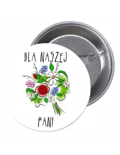 Przypinki Buttony Naszej Pani Znaczki Badziki Grafiką