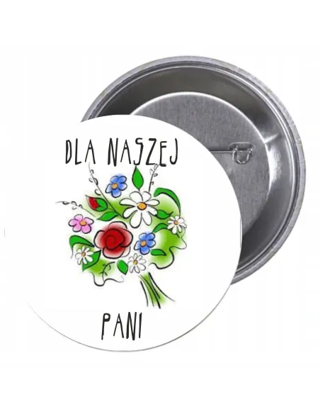 Przypinki Buttony Naszej Pani Znaczki Badziki Grafiką