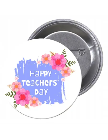 Przypinki Buttony Happy Teacher's Day Znaczki z Projektem