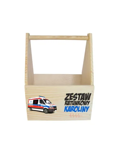 Skrzynka Nosidło na Piwo Prezent Medyka Nadruk z Nadrukiem