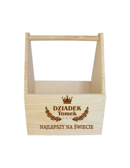 Nosidło na Piwo Skrzynka z Grawerem na Prezent Dzień Dziadka