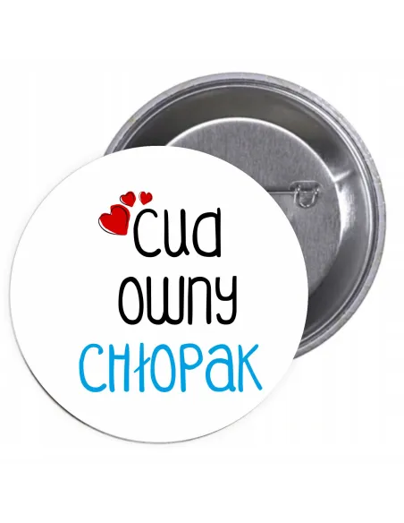 Przypinki Buttony Cudowny Chłopak Znaczki Badziki Grafiką