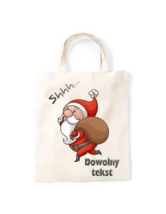 Eko Torba Nadrukiem Świątecznym Personalizowany z Nadrukiem