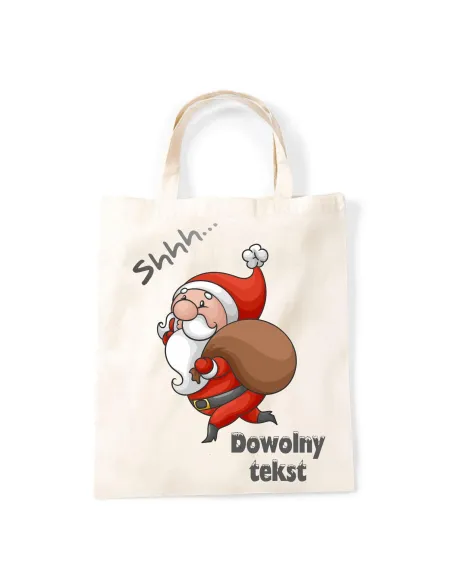 Eko Torba Nadrukiem Świątecznym Personalizowany z Nadrukiem