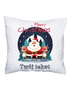 Poduszka z Nadrukiem – Świątecznym Prezent Święta Merry