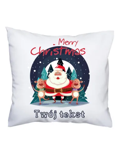 Poduszka z Nadrukiem – Świątecznym Prezent Święta Merry