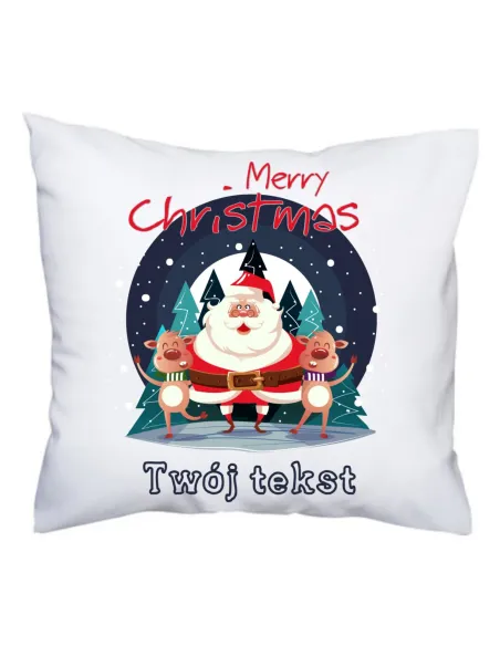 Poduszka z Nadrukiem – Świątecznym Prezent Święta Merry