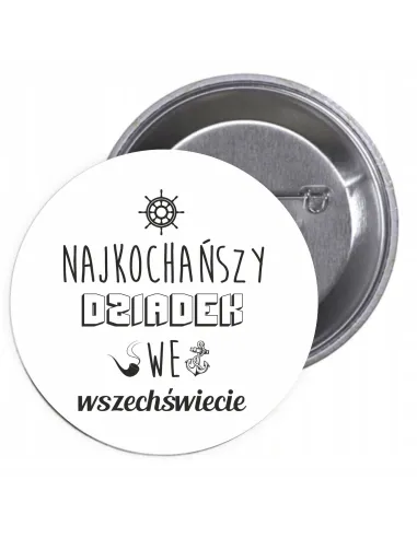 Przypinki Buttony Najkochańszy Dziadek we Wszechświecie