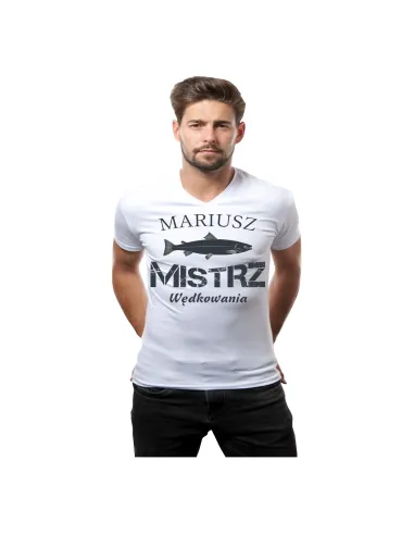 Koszulka z Nadrukiem – Imię Mistrz Wędkowania na Zamówienie