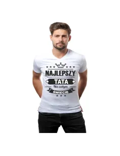 Koszulka z Nadrukiem Najlepszy Tata na Świecie na Zamówienie