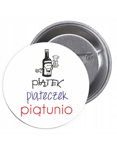 Przypinki Buttony Dzień Chłopaka, Mężczyzny z Nadrukiem