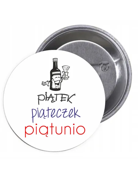 Przypinki Buttony Dzień Chłopaka, Mężczyzny z Nadrukiem