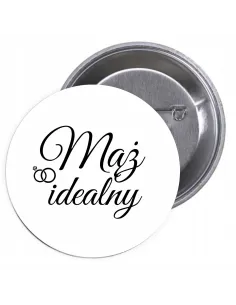 Przypinki Buttony – Mąż Idealny Znaczki Badziki Grafiką