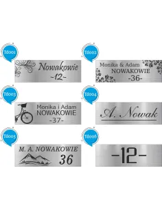 Tabliczka Drzwi Numer Mieszkania Domu Nazwisko z Grawerem