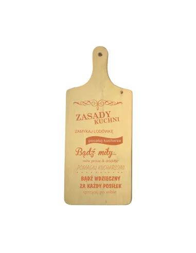 Deska do Krojenia z Grawerem na Prezent Cytaty Zasady