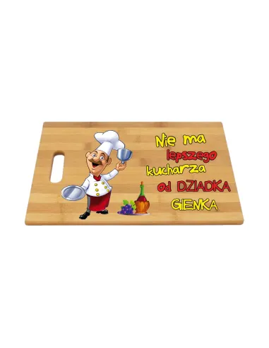Bambusowa Deska Prezent Dzień Babci Dziadka z Nadrukiem