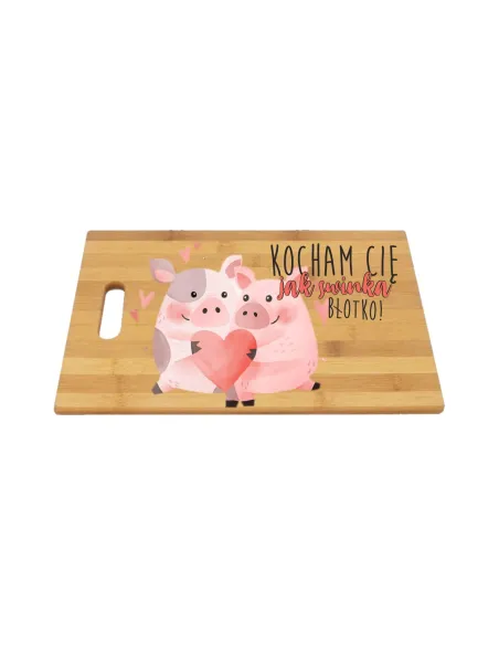 Deska Bambus z Nadrukiem – Walentynki Słodkie Wzory