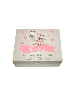 Pudełko Wspomnień na Chrzest z Nadrukiem na Prezent