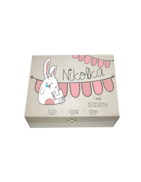 Pudełko Wspomnień na Chrzest – Chrzest Roczek Metryczka