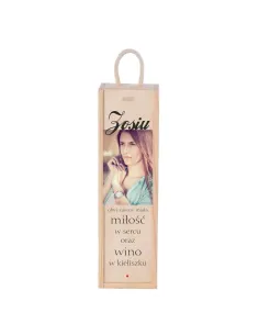 Prezent dla Żony Kobiety Mamy Skrzynka Wino z Nadrukiem