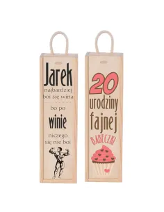 Prezent na Urodziny z Dedykacją Skrzynka Wino – Prezent