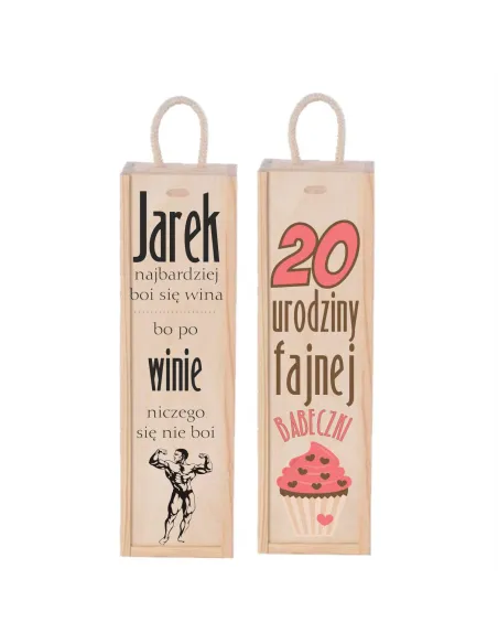 Prezent na Urodziny z Dedykacją Skrzynka Wino – Prezent
