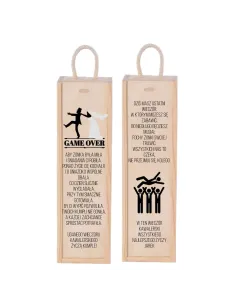 Prezent na Wieczór Kawalerski Skrzynka Wino z Nadrukiem