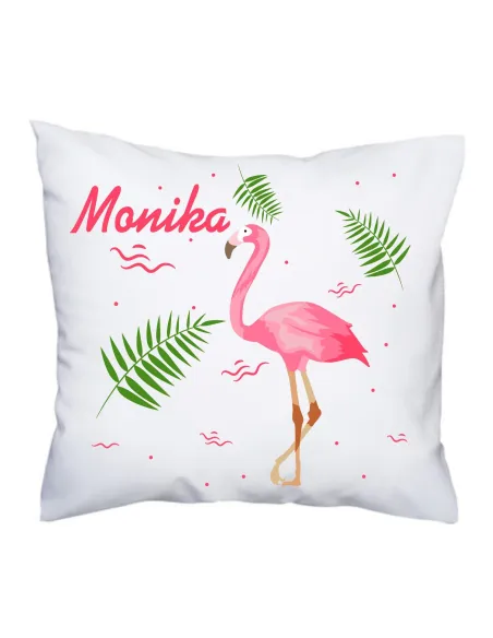 Poduszka z Nadrukiem Personalizowany Flaming Imię Reklamowy