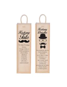 Skrzynka na Wino Prezent z Nadrukiem na Prezent dla Taty