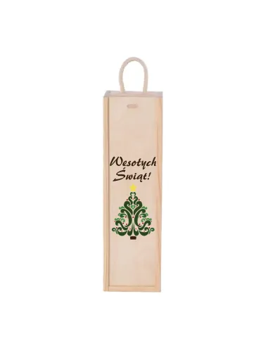 Skrzynka na Wino Prezent Boże Narodzenie Święta z Nadrukiem