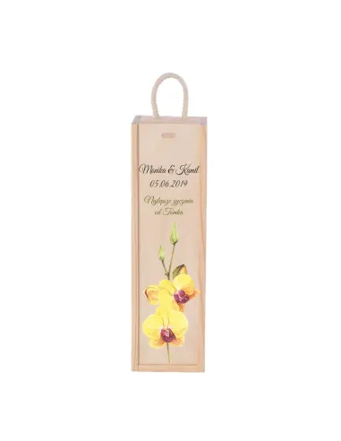 Skrzynka na Wino Prezent Ślub Nadrukiem UV z Nadrukiem