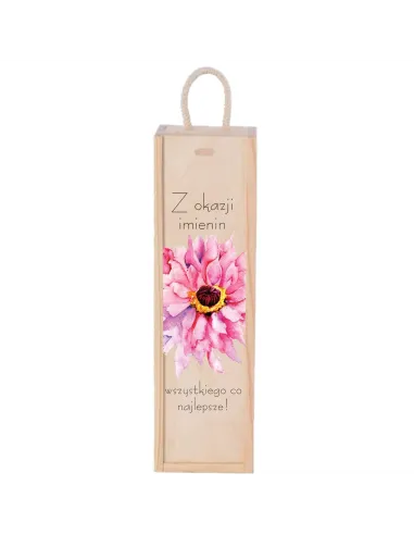 Skrzynka na Wino Prezent Okazji Urodzin Imienin z Nadrukiem