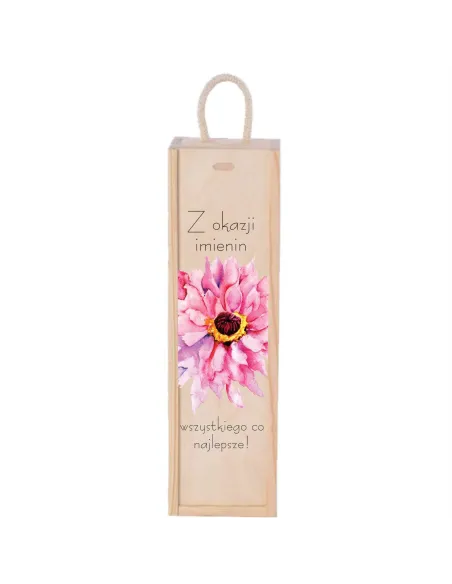 Skrzynka na Wino Prezent Okazji Urodzin Imienin z Nadrukiem