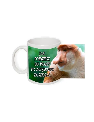 Kubek z Nadrukiem Janusz Jak Pójdziesz Pracy Zatęsknisz