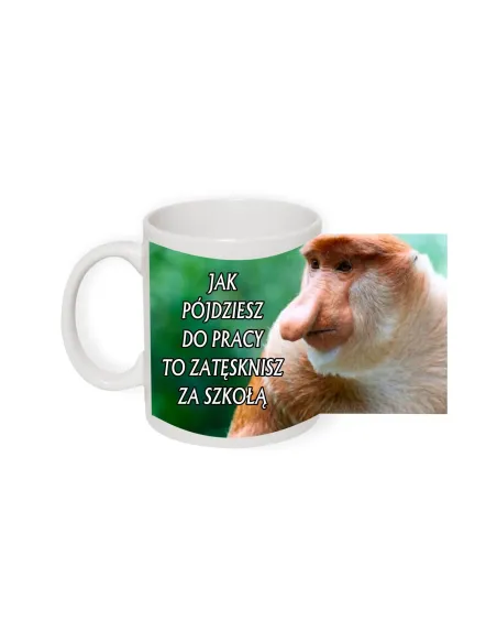 Kubek z Nadrukiem Janusz Jak Pójdziesz Pracy Zatęsknisz